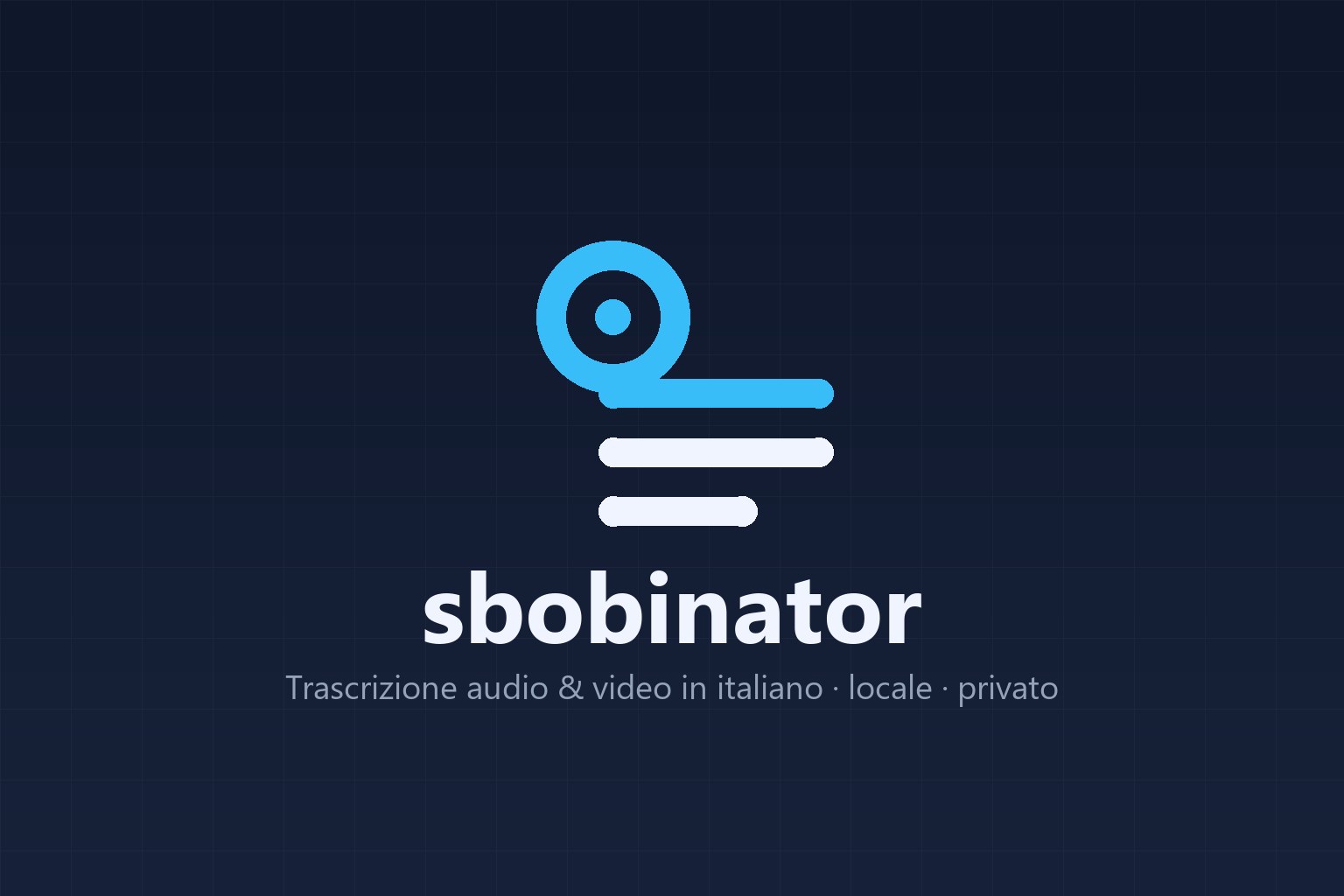 Sbobinator – Trascrizione Audio e Video in Italiano, 100% Locale